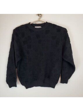 Beau Brummel vintage wool sweater textured knit crew neck